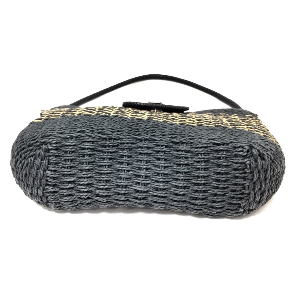 - SOLD - Brighton Black & Tan “Sydney” Straw & Leather Bag - Picture 5 of 8